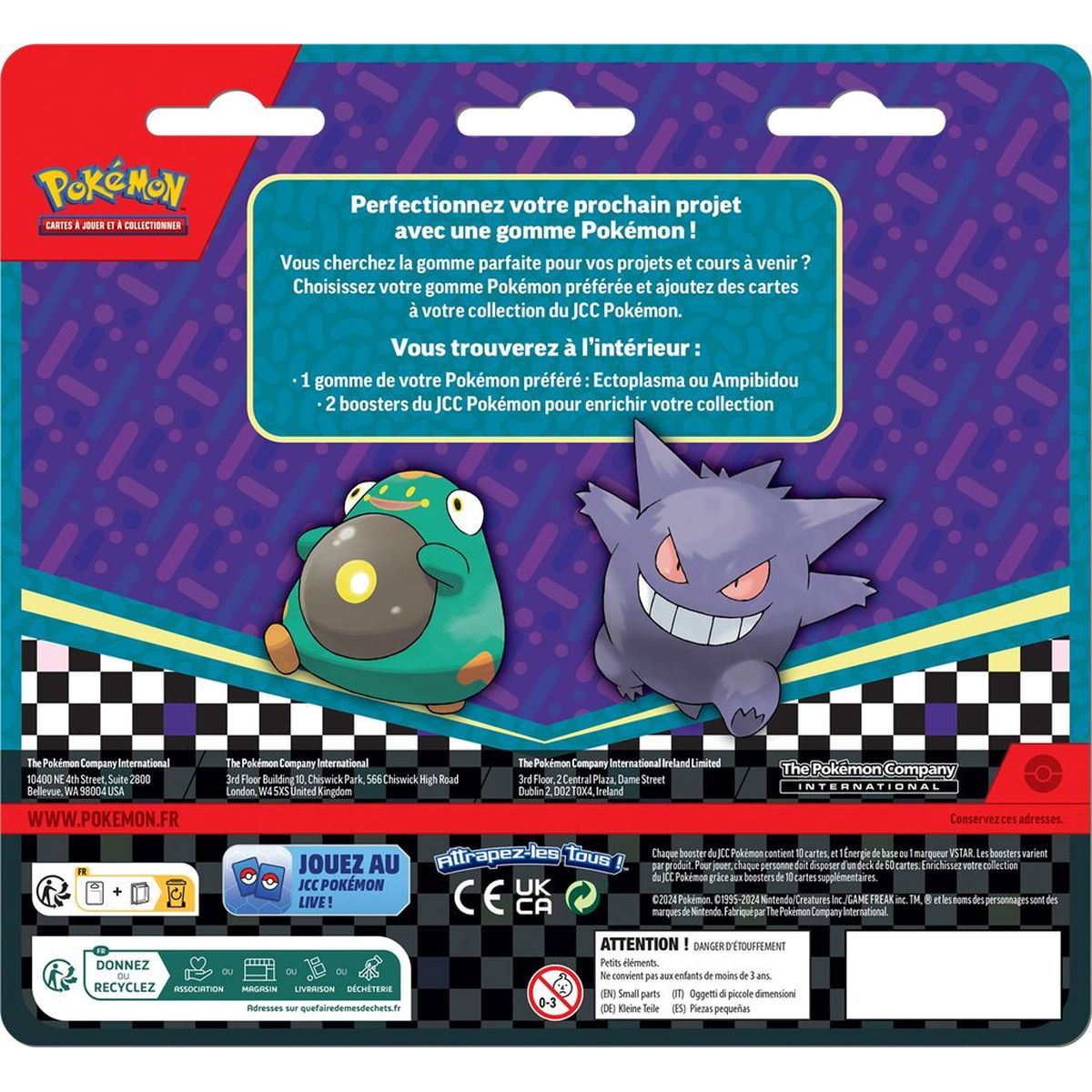 Coffret - Blister Gomme Rentrée des Classes Ampibidou - FR - Pokémon