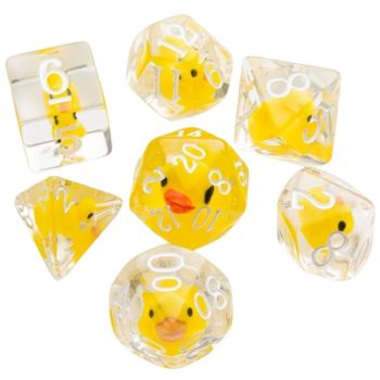 Gamegenic - Embraced Series -Rubber Duck- Set de 7 Dés JDR