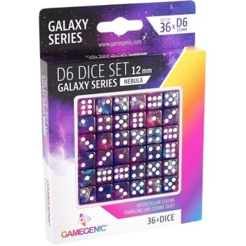 Gamegenic - Galaxy Series -Nebula- Set de 36 Dés de 6 - 12mm